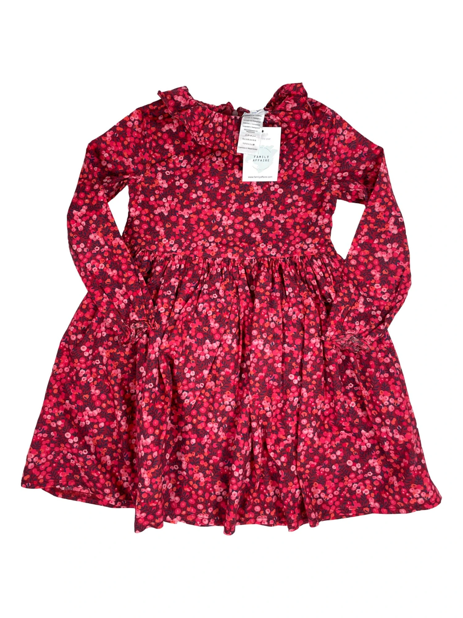 Pro JACADI 6 Ans Robe Liberty Rose Rouge