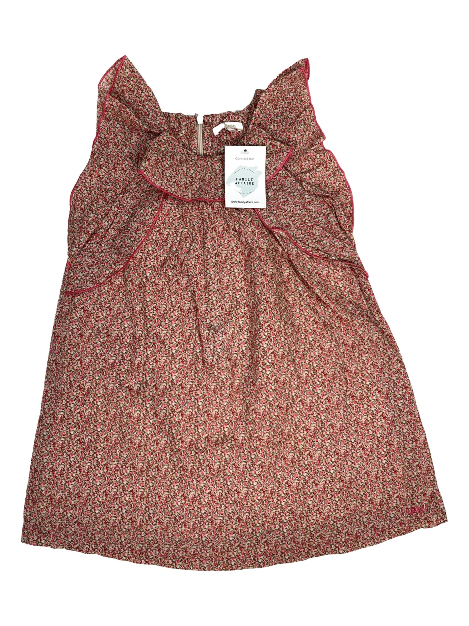 CHLOE 5 Ans Robe Fleurie Rose Volants