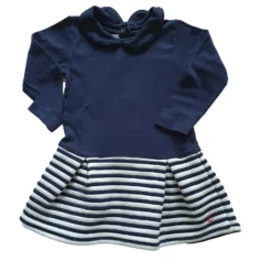 Robe Bleu Marinière PETIT BATEAU 18mois