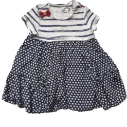 IKKS Robe Blanche Et Rayée 12 Mois