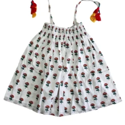 LISON OUTLET Robe Ama Blanc Rose 2, 10 Ans