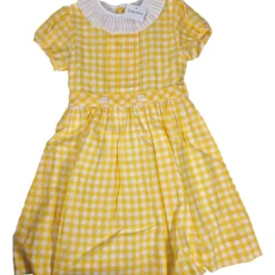 AMAIA Outlet Robe Jaune Carreaux 8 Ans