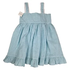 AMAIA Outlet Robe Vichy Turquoise 4,5,6 Ans
