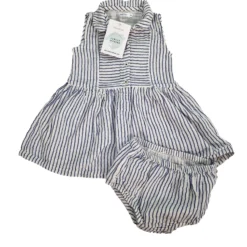 BOUTCHOU Robe Rayée Marine 9m