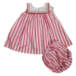 JACADI Robe Rose Rayée 18m