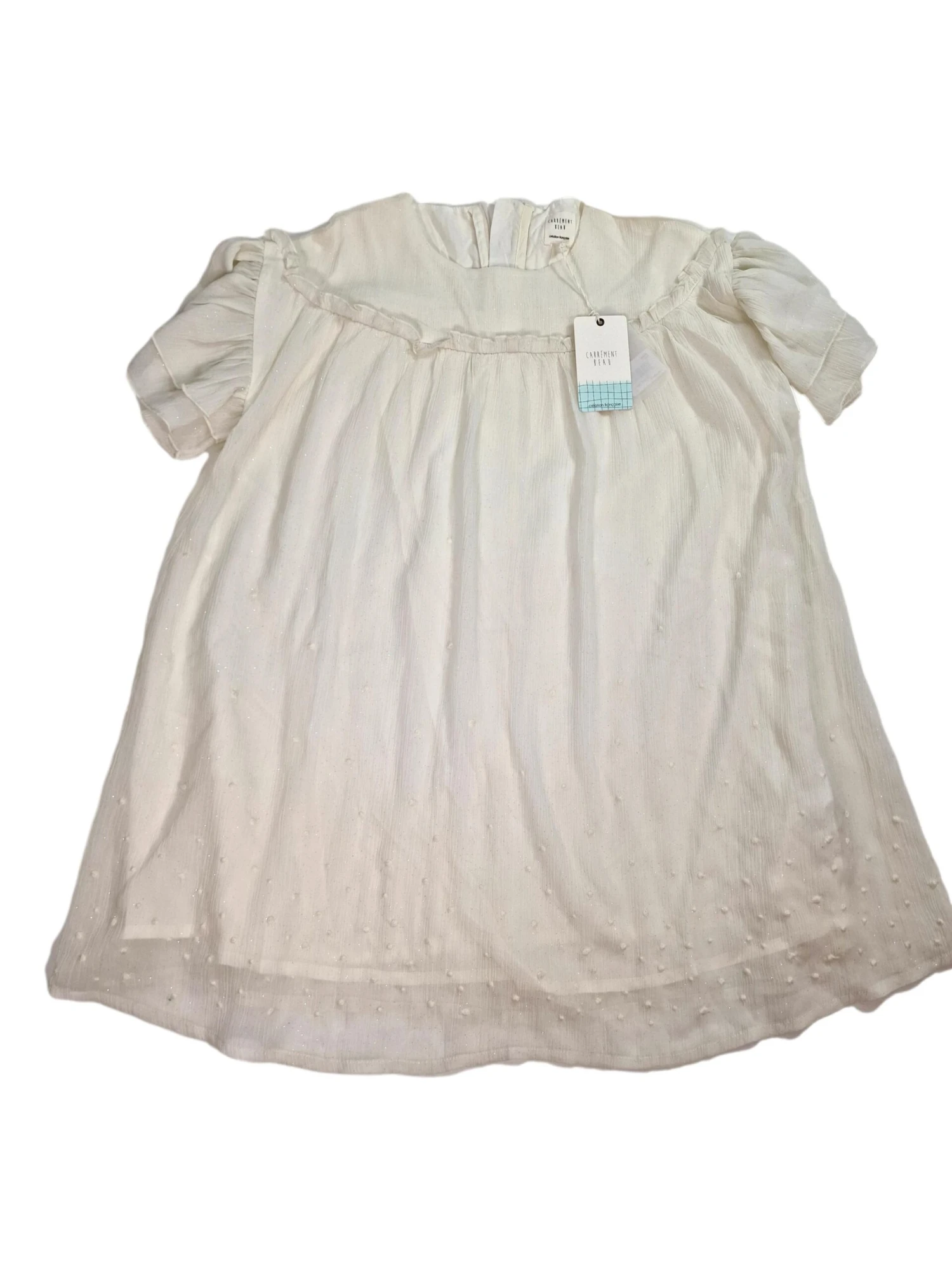 MGA CARREMENT BEAU Robe Blanche Paillettes 10 Ans