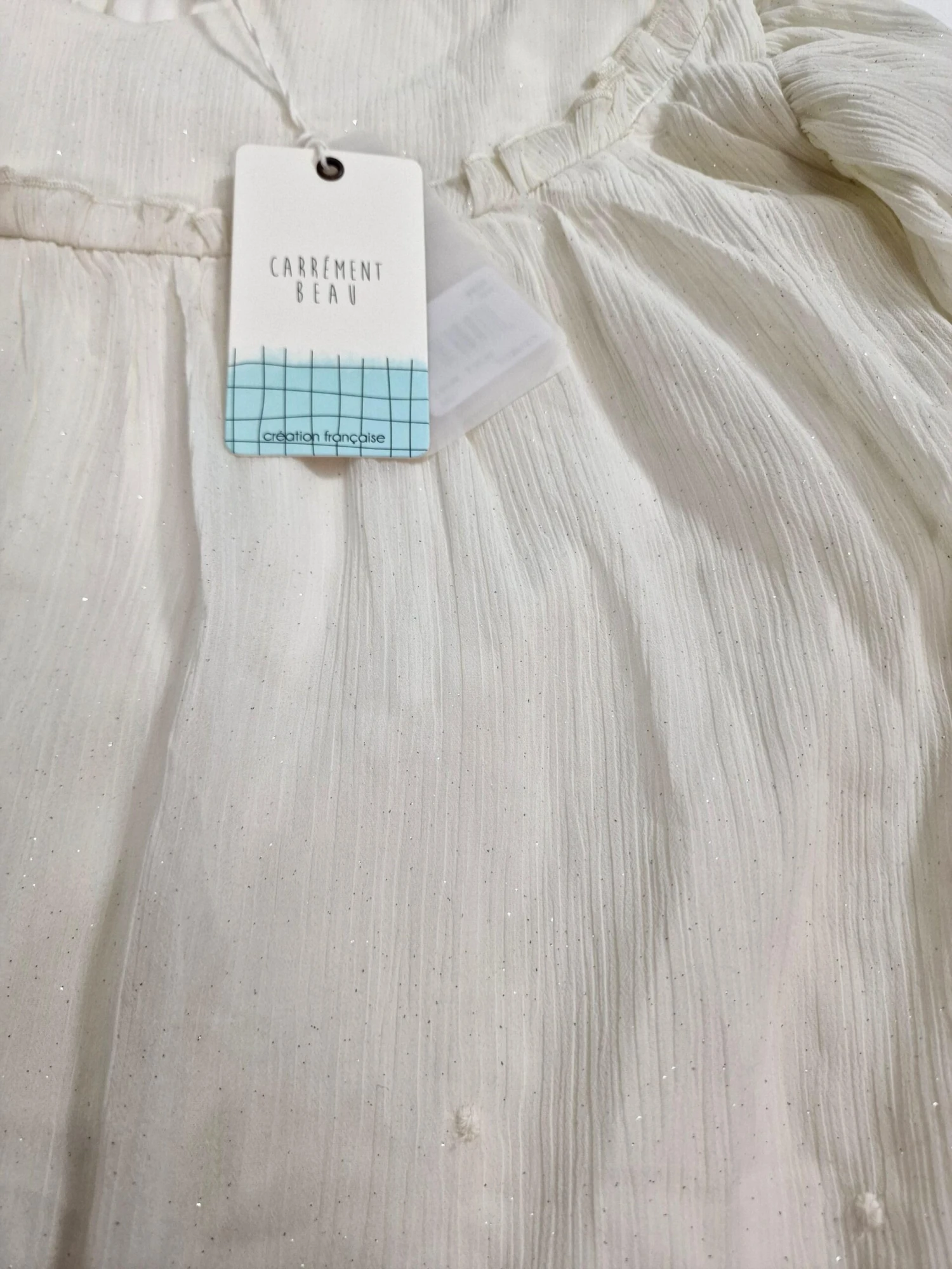 MGA CARREMENT BEAU Robe Blanche Paillettes 10 Ans – Image 2