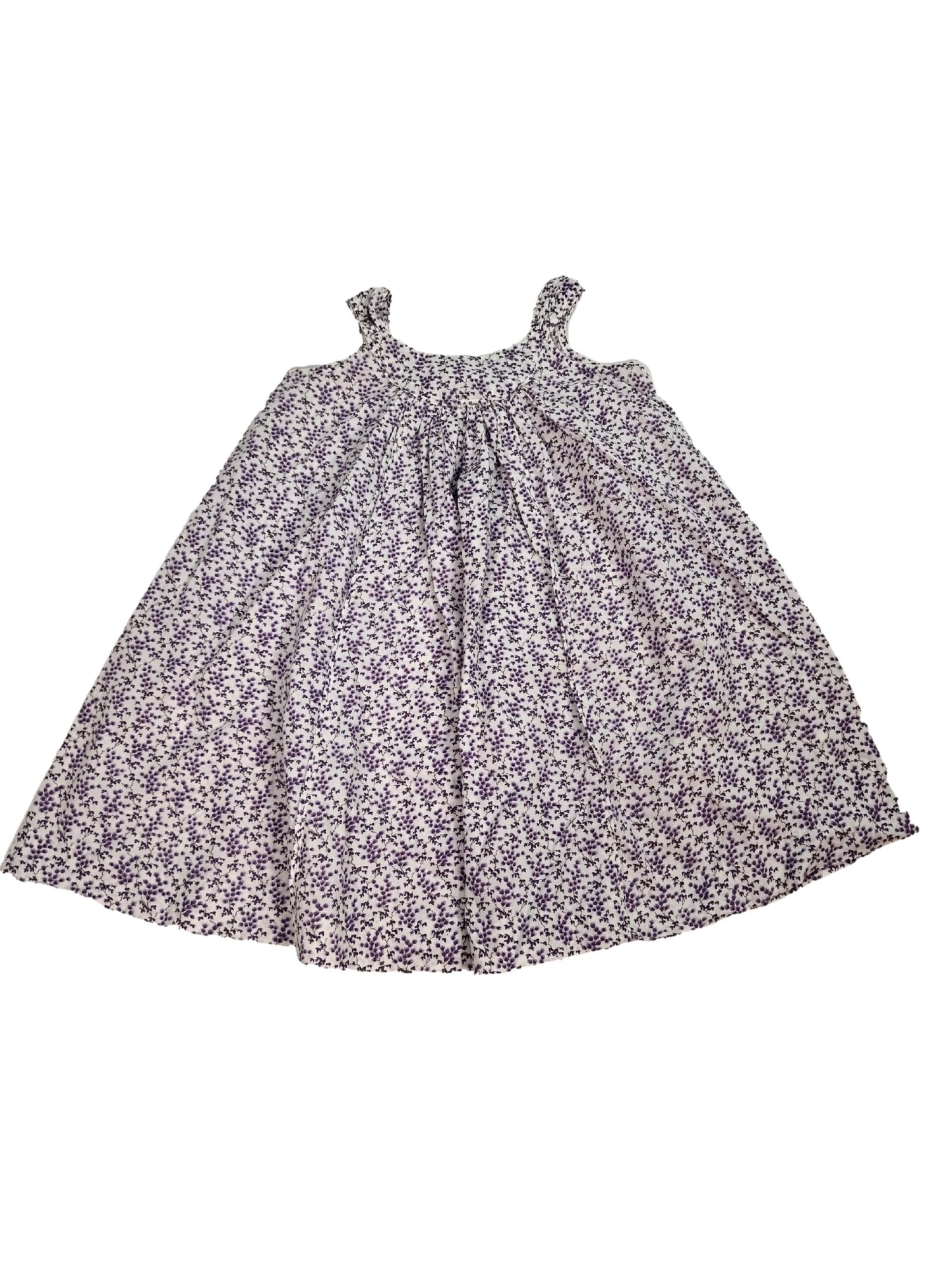 BONPOINT Robe Fleurs Violette 4 Ans