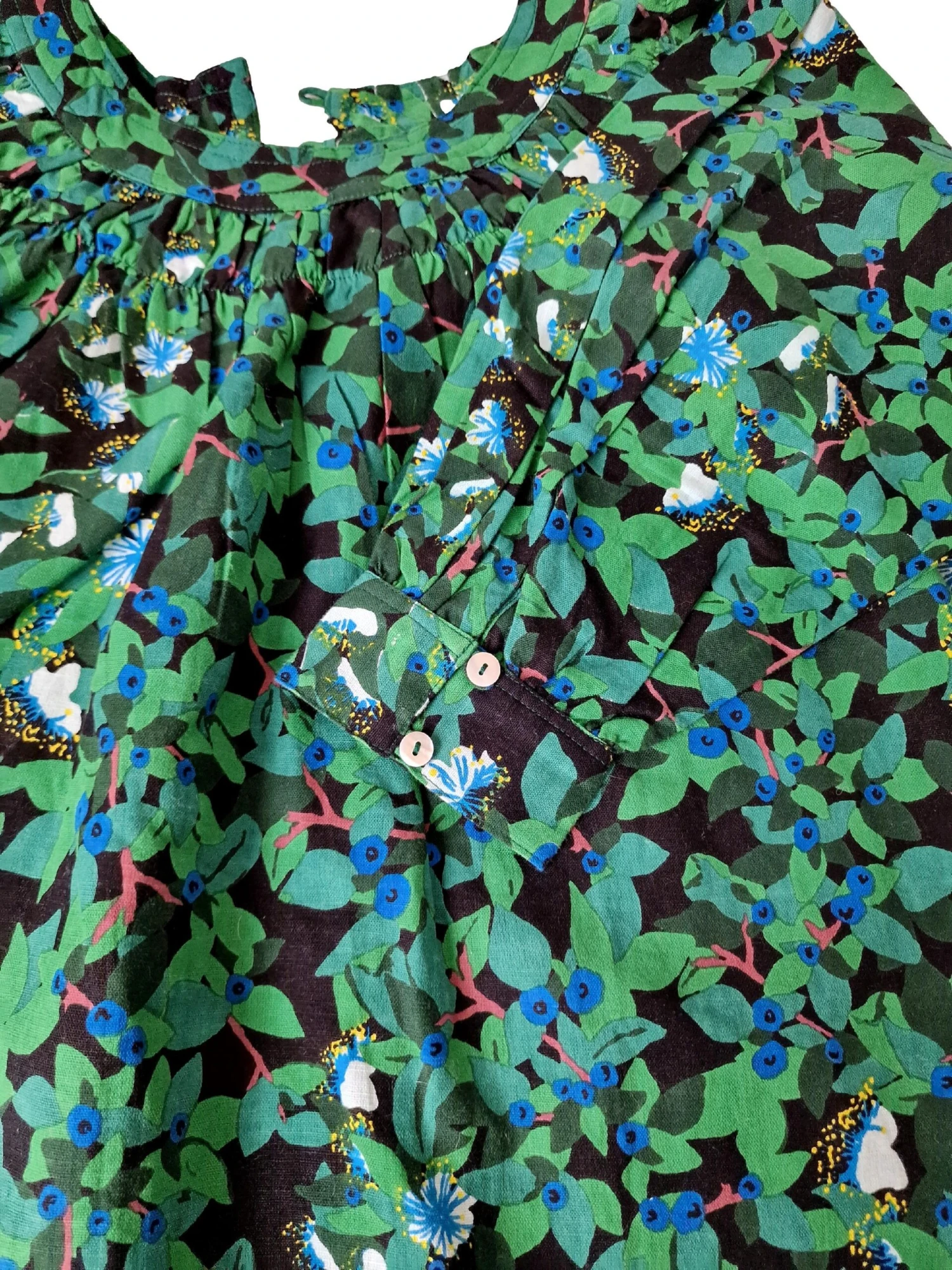 LE PETIT LUCAS DU TERTRE Robe Motif Vert 8 Ans – Image 2