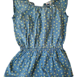 BONPOINT 3 Ans Robe Bleu à Pois Jaune