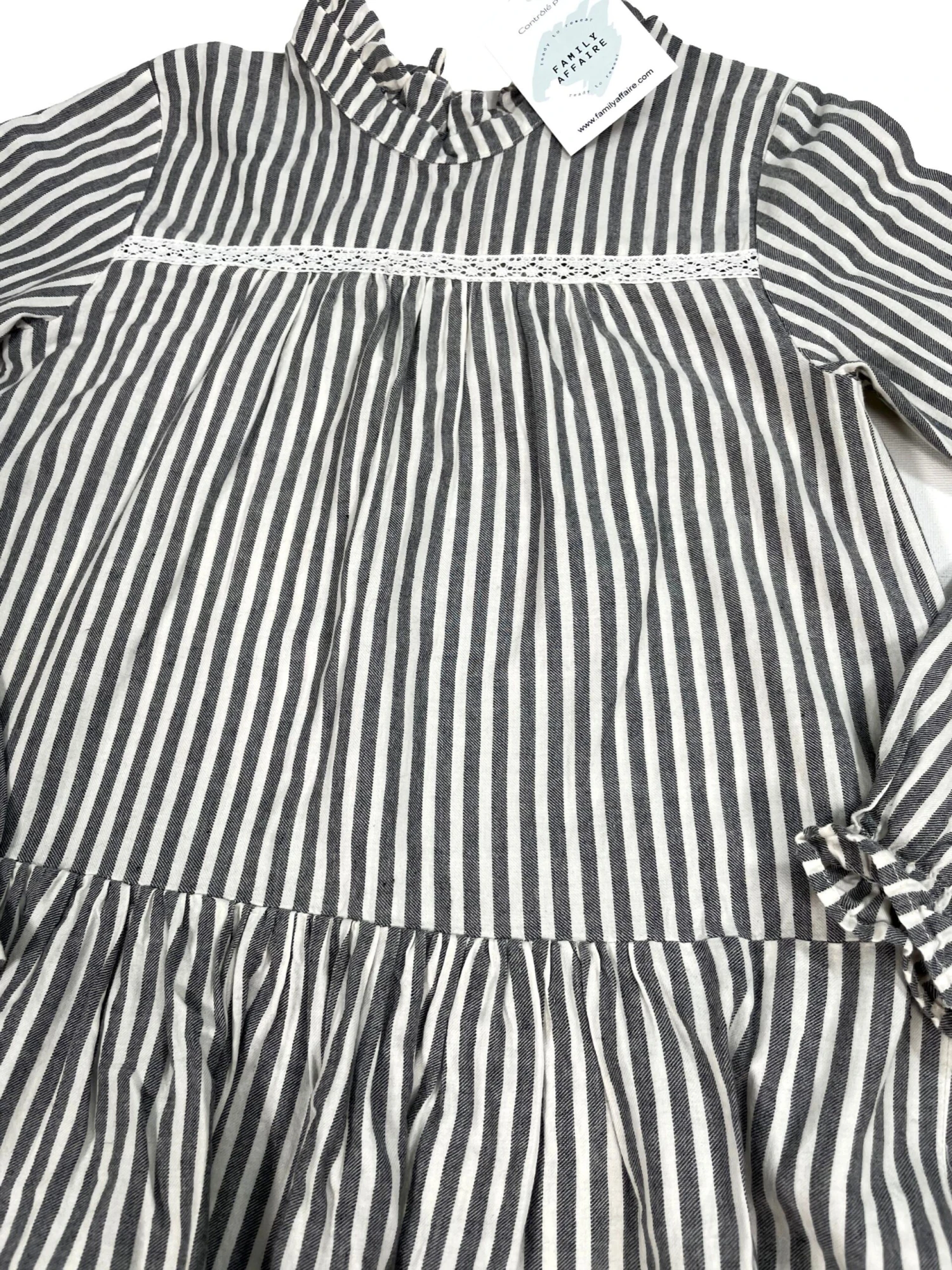 Pro PETITE LUCETTE 8 Ans Robe A Rayures Grises – Image 2