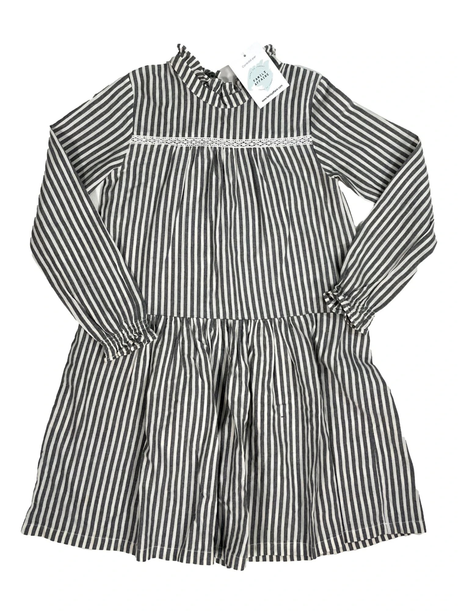 Pro PETITE LUCETTE 8 Ans Robe A Rayures Grises