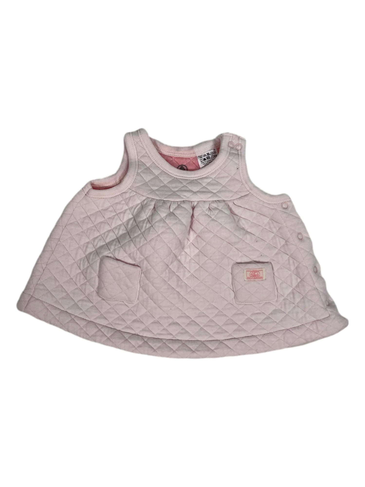 PETIT BATEAU 1 Mois Robe Rose Matelassée