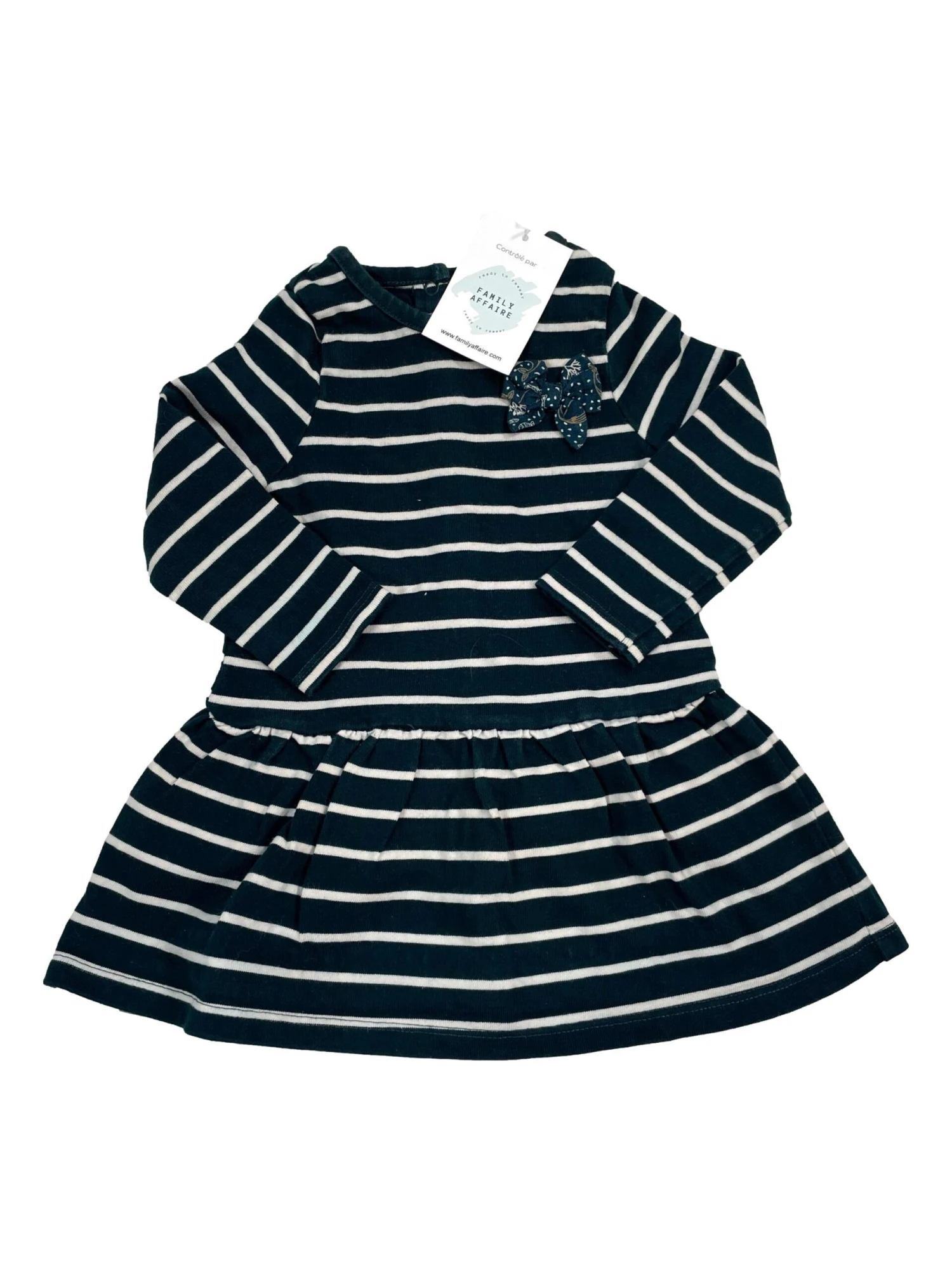 SERGENT MAJOR 12 Mois Robe Rayé Noeud