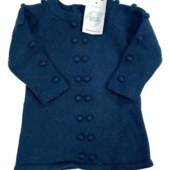 JACADI 12 Mois Robe Pompon Bleu