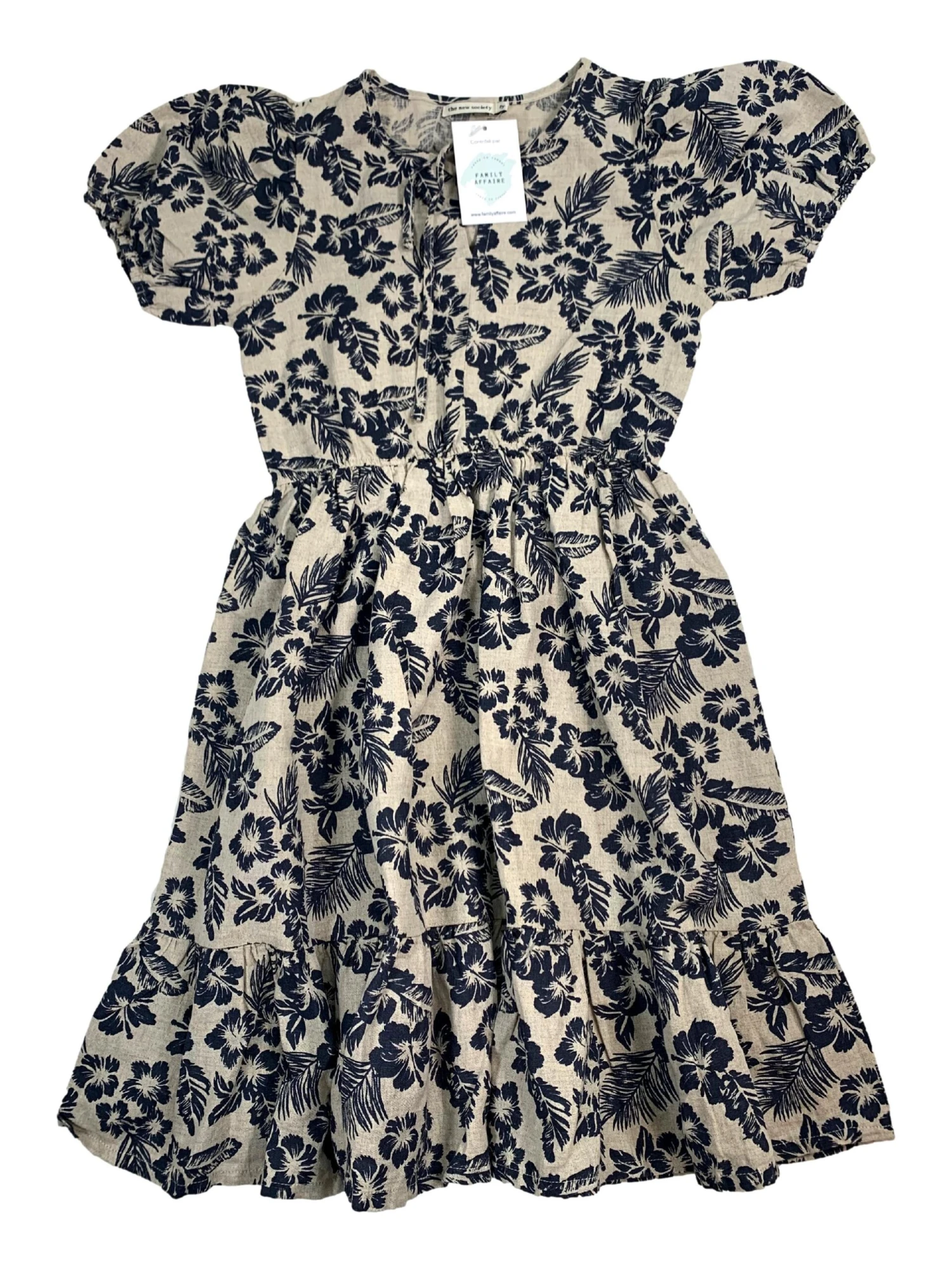 THE NEW SOCIETE 8 Ans Robe Fleurs Marine